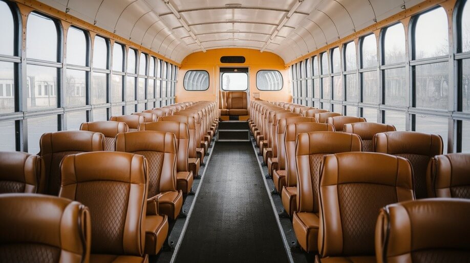 school bus rental interior columbus