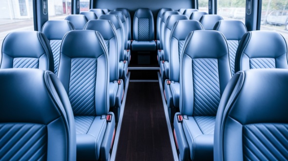 28 passenger minibus inside columbus