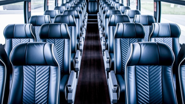 54 passenger charter bus inside columbus