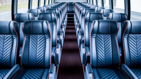 55 passenger charter bus inside columbus
